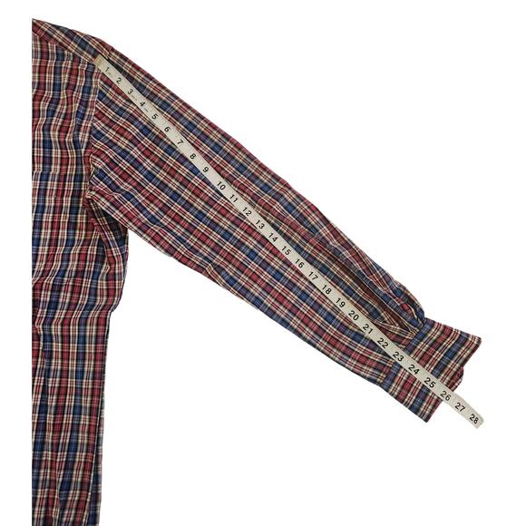 Peter Millar Plaid Button-down Shirt, 100% Cotton, long sleeved, size M Medium - Picture 7 of 12